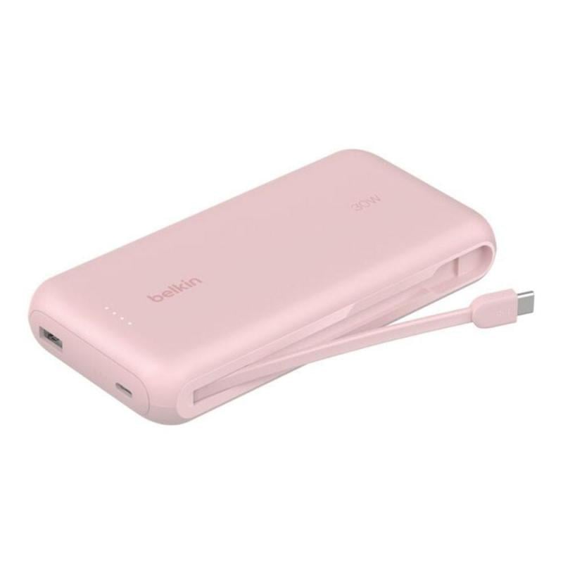 Batería Portátil Belkin de 20.000mAh (30W, USB-C, PD, Rosa)