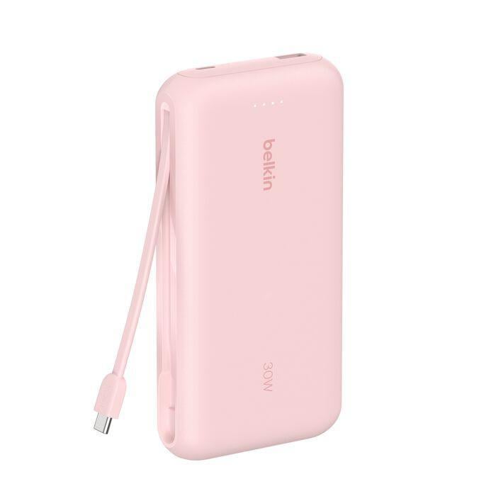 Batería Portátil Belkin de 20.000mAh (30W, USB-C, PD, Rosa)