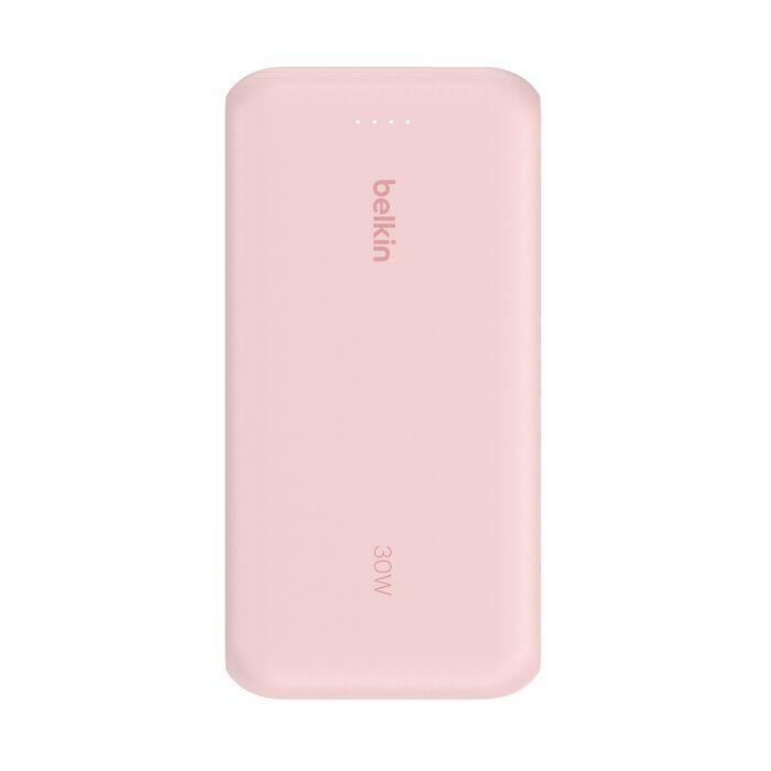 Batería Portátil Belkin de 20.000mAh (30W, USB-C, PD, Rosa)