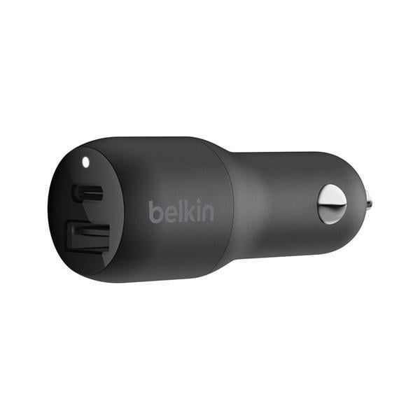 Cargador de Auto Belkin BOOSTCHARGE de 37W (USB-C, USB-A, Negro)