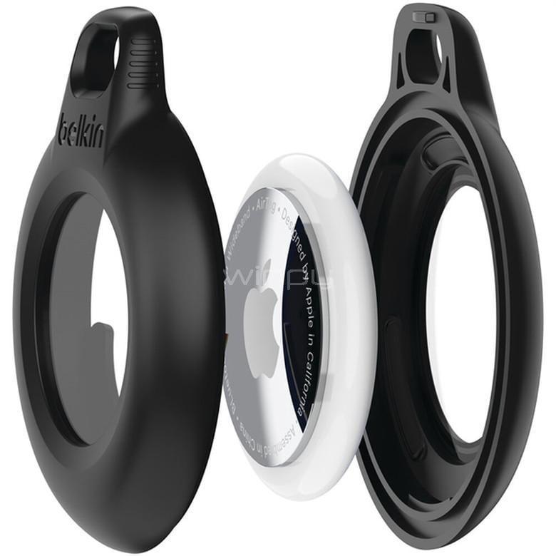 Pack de 2 Llaveros Protector Belkin para Airtag (Negro)