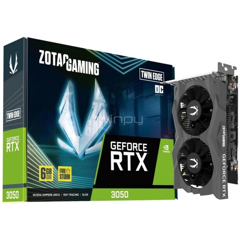 Tarjeta gráfica ZOTAC GeForce RTX 3050 Twin Edge OC de 6GB GDDR6