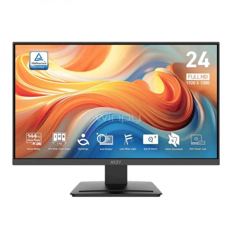 Monitor MSI PRO MP243L de 23.8” (IPS, Full HD, 144Hz, 1ms, HDMI+VGA, VESA)