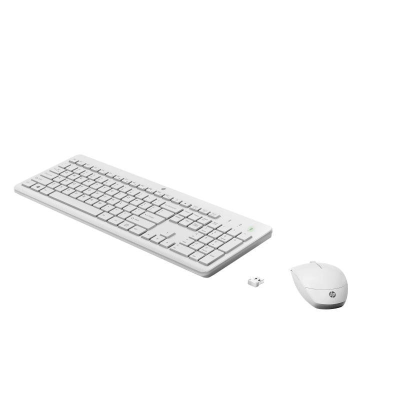 Kit Teclado + Mouse Inalámbrico HP Combo 230 (Dongle USB, Blanco)