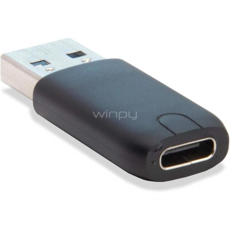 Adaptador Crucial USB-C a USB-A Hembra (USB 3.0, 5Gbps, Negro)