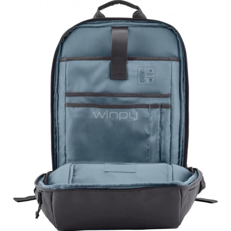 Mochila HP Travel para Portátil de 15.6” (Poliéster, Impermeable, Gris Hierro)