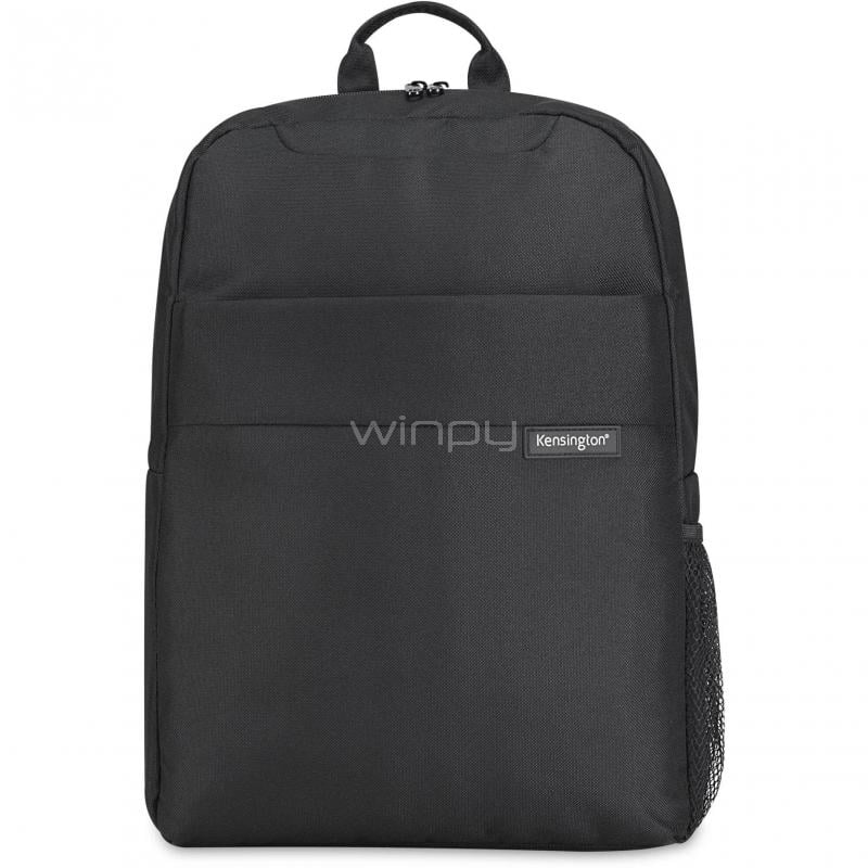 Mochila Kensington Simply Portable Lite para Portátil de 16” (Poliéster, Impermeable, Negro)