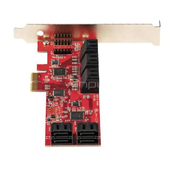 Controladora StarTech 10P6G-PCIE-SATA-CARD (SATA, PCIe Gen2 x2)