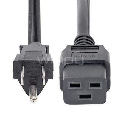 Cable de Poder StarTech NEMA 5-15P a C19 de 3mts (15A, 125V, 14AWG, Negro)