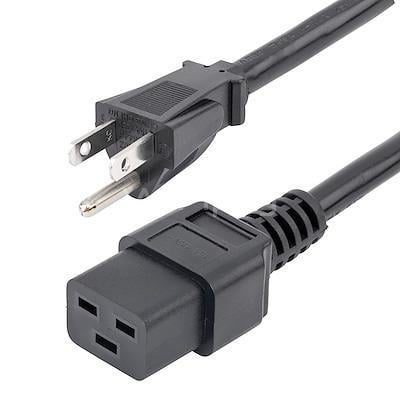 Cable de Poder StarTech NEMA 5-15P a C19 de 3mts (15A, 125V, 14AWG, Negro)