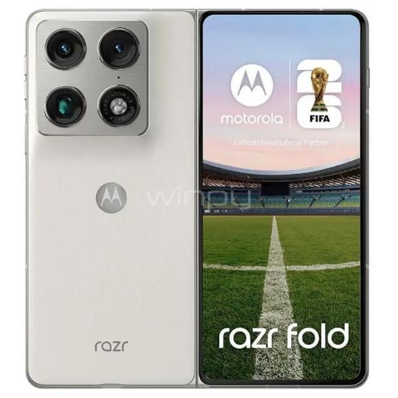 Celular Motorola Razr Fold de 8.09” (Snapdragon 8 Gen5, 16GB RAM, 1TB Internos, Blanco)