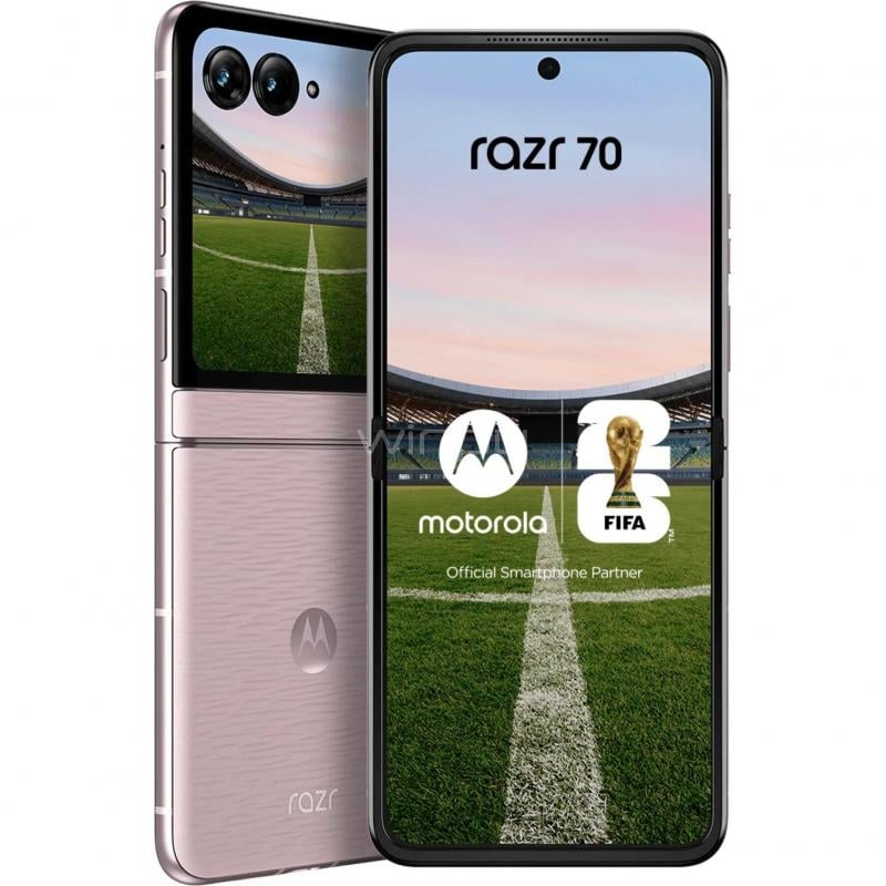 Celular Motorola Razr 70 de 6.9” (MediaTek Dimensity 7450X, 12GB RAM, 512GB Internos, Rosa)