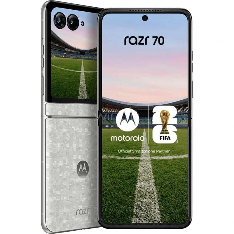 Celular Motorola Razr 70 de 6.9” (MediaTek Dimensity 7450X, 12GB RAM, 512GB Internos, Blanco)