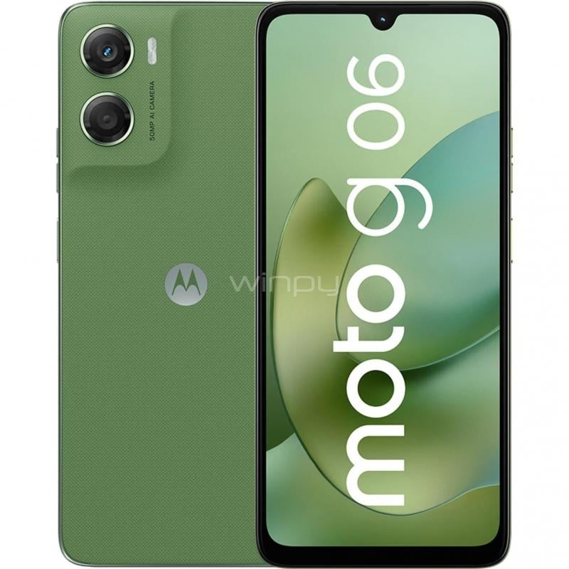 Celular Motorola Moto G06 de 6.88” (MediaTek Helio G81, 4GB RAM, 256GB Internos, Verde)