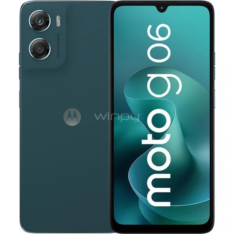 Celular Motorola Moto G06 de 6.88” (MediaTek Helio G81, 4GB RAM, 128GB Internos, Azul)