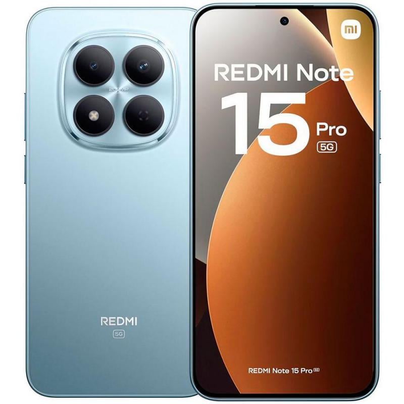 Celular Xiaomi Redmi Note 15 Pro 5G de 6.83” (Dimensity 7400-Ultra, 8GB RAM, 256GB Internos, Azul Glaciar)