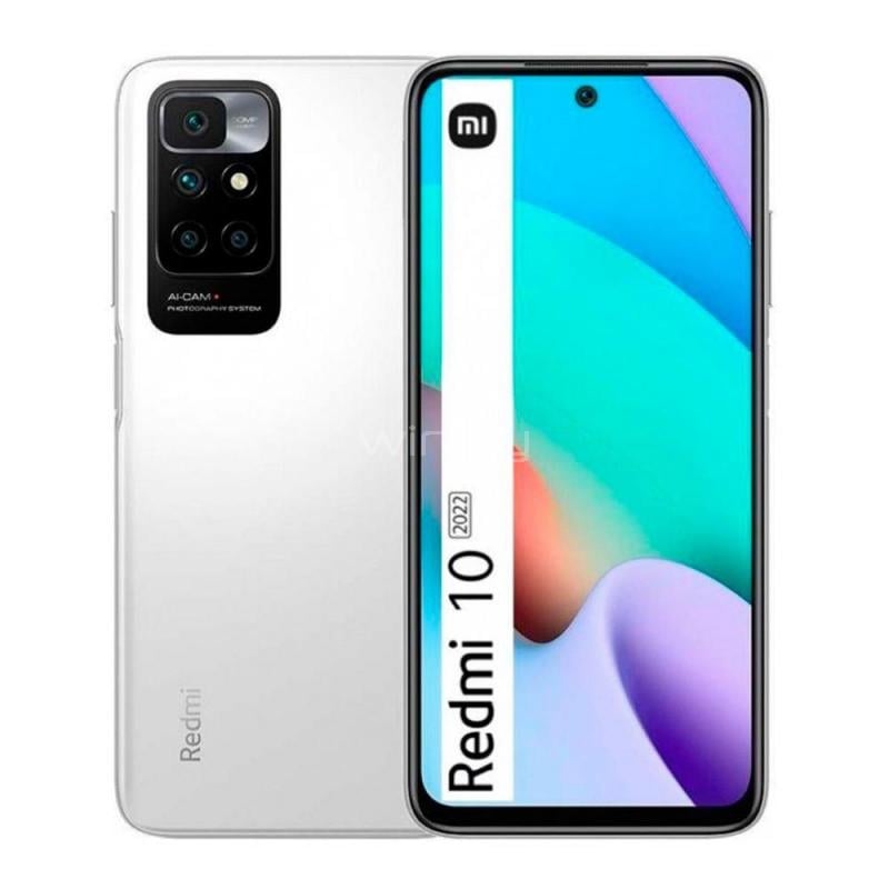 Celular Xiaomi Redmi 10 2022 de 6.5” (MediaTek Helio G88, 4GB RAM, 128GB Internos, Blanco guijarro)