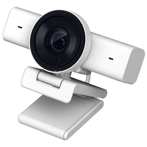 Webcam Razer Kiyo V2 X (QHD 1440p, 60fps, Micrófono, USB, Blanco)