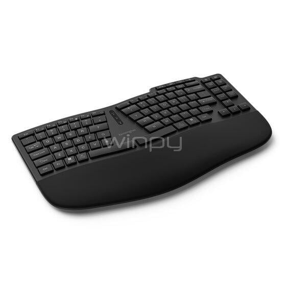 Teclado Inalámbrico Kensington Pro Fit KB675 EQ TKL (Ergonómico, Dongle USB/Bluetooth, Negro)