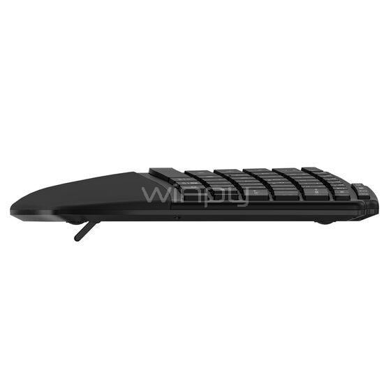 Teclado Inalámbrico Kensington Pro Fit KB675 EQ TKL (Ergonómico, Dongle USB/Bluetooth, Negro)