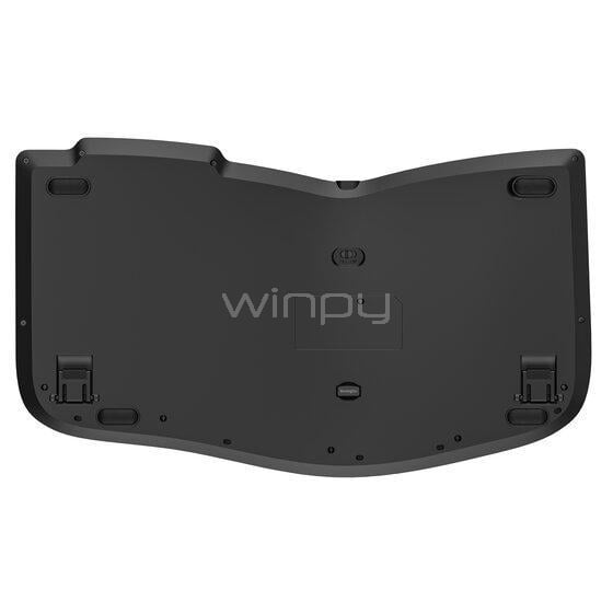 Teclado Inalámbrico Kensington Pro Fit KB675 EQ TKL (Ergonómico, Dongle USB/Bluetooth, Negro)
