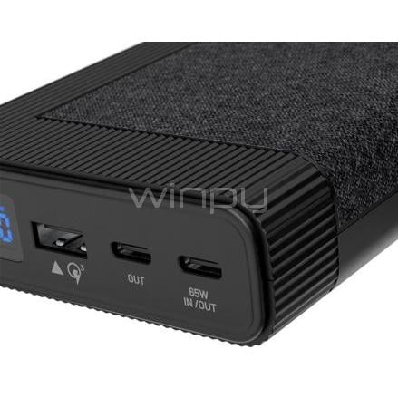 Batería Externa Klipxtreme KPB-800 de 20.000mAh (65W, 2x USB-C, 1x USB-A)