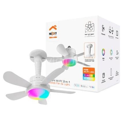 Ventilador de Techo Nexxt NHA-F100 con Lámpara LED (Wi-Fi, RGB, 1200 Lúmenes)
