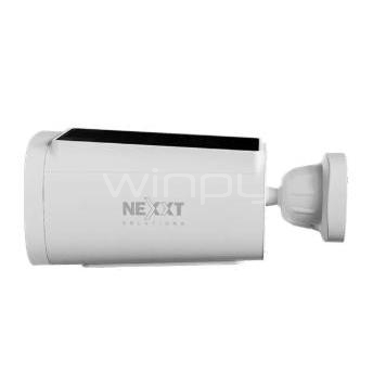 Cámara inteligente Wi-Fi Nexxt de dos vías (2K 4MP, Panel Solar, Sirena)