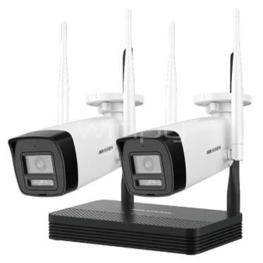 Kit de Cámara Bullet + NVS Hikvision (2MP, Full HD, H.265, Visión Nocturna, Wi-Fi PTDome, IP66)