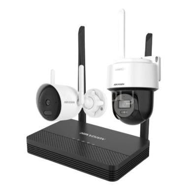 Kit de Cámara Bullet + NVS Hikvision (2MP, Full HD, H.265, CMOS, Visión Nocturna, Wi-Fi PTDome, IP66)