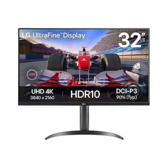 Monitor LG UltraFine 32UR550K-B de 31.5” (VA, 4K, 60Hz, 4ms, HDR10, DP+HDMI, VESA)