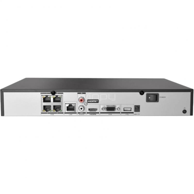 Grabadora de Video NVR Hikvision DS-7604NXI-K1/4P(D)(STD) (4K, 4 Canales, H.265+)