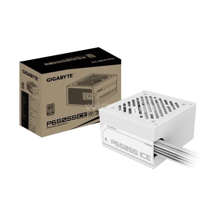 Fuente de Poder Gigabyte P650SS ICE de 650W (ATX, 80+ Silver, Blanca)