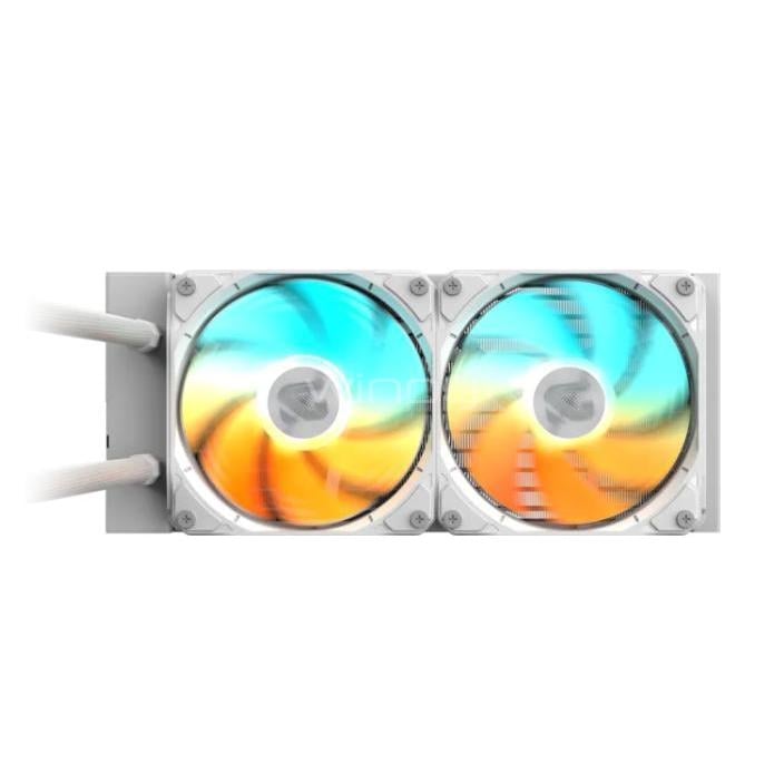 Refrigeración Líquida Gigabyte Gaming 240 ICE (LGA1851/AM5, 120mm x2, 2200rpm, White)