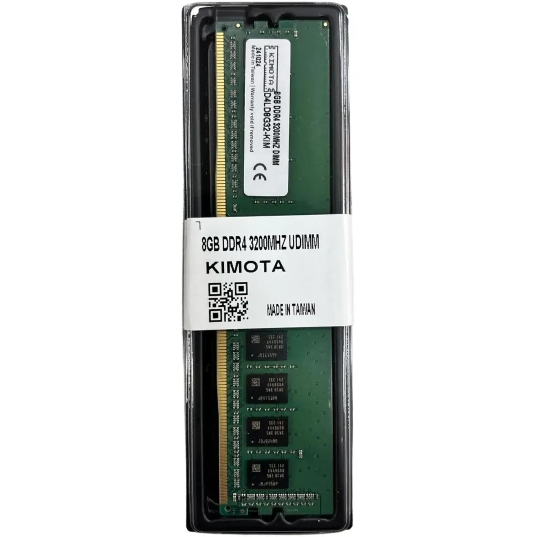 Memoria RAM Kimota de 8GB (DDR4, 3200MHz, 1.20V, DIMM)