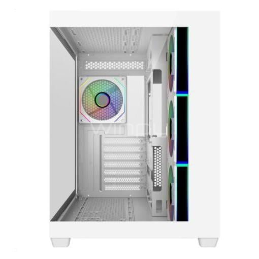 Gabinete Gamer Cooler Master Elite 681 (ATX, Vidrio Templado, 4 Ventiladores ARGB, Blanco)