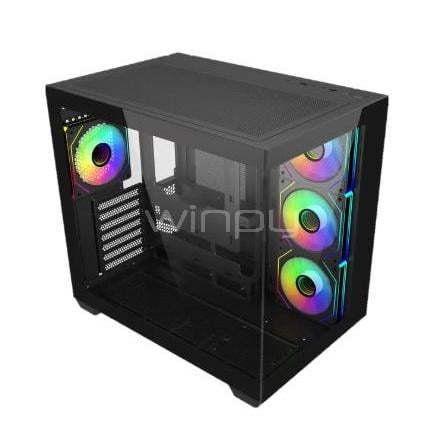 Gabinete Gamer Cooler Master Elite 681 (ATX, Vidrio Templado, 4 Ventiladores ARGB, Negro)