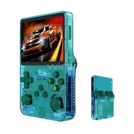 Consola Retro Portátil R36S de 128GB (Recargable, Verde)