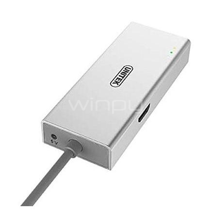 Adaptador Multipuerto HUB Generico (USB-C a HDMI, USB-A, RJ45)