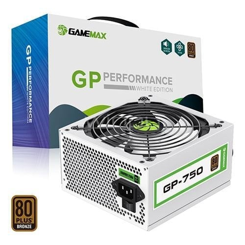 Fuente de Poder GameMax GP Performance de 750W (Certificada 80+ Bronze, ATX, White Edition)