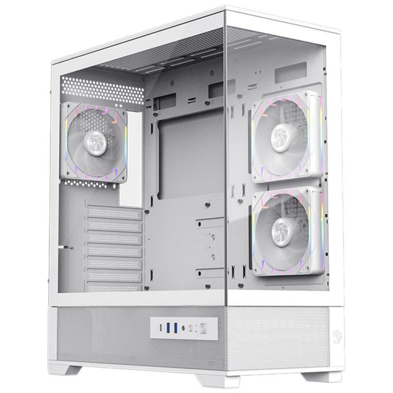 Gabinete Gamer GameMax Vista 2 AW (E-ATX, Vidrio Templado, 3 Ventiladores ARGB, Blanco)