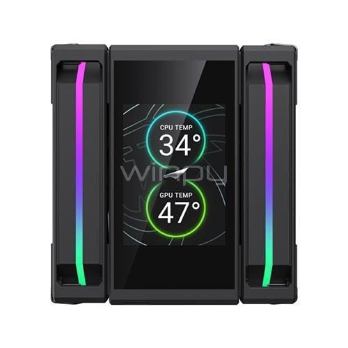 Disipador de Aire GameMax SIGMA 620 LCD (LGA1851/AM5, 120mm, 1800rpm, PWM, Negro)