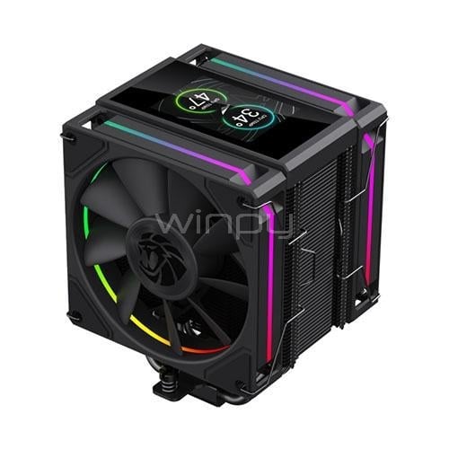 Disipador de Aire GameMax SIGMA 620 LCD (LGA1851/AM5, 120mm, 1800rpm, PWM, Negro)
