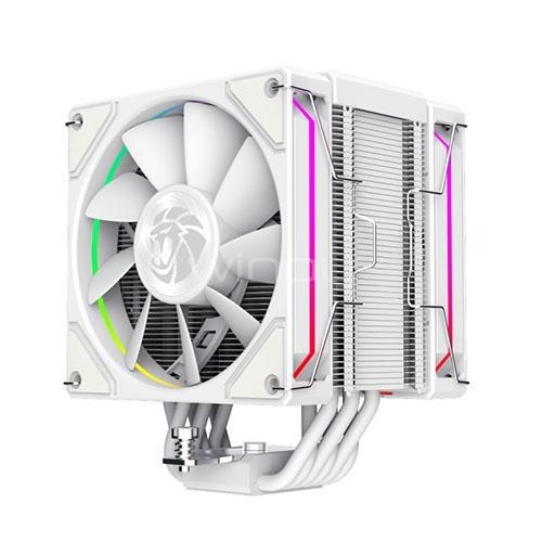 Disipador de Aire GameMax SIGMA 620 LCD (LGA1851/AM5, 120mm, 1800rpm, PWM, Blanco)