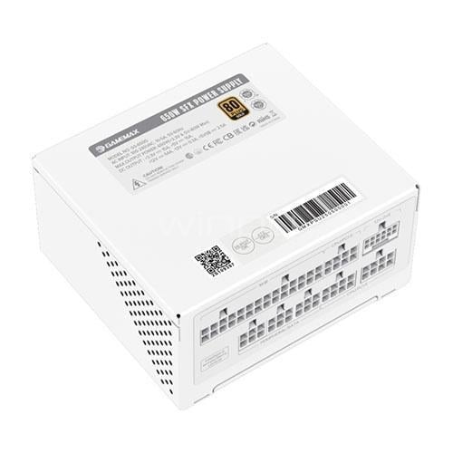 Fuente de Poder GameMax GS-650G White de 650W (Certificada 80+ Gold, SFX)