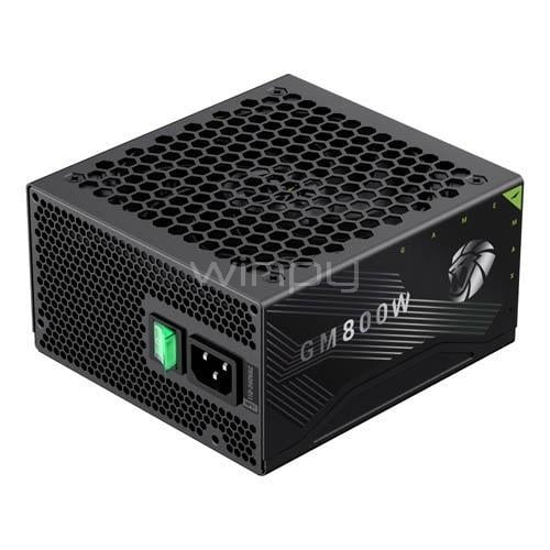 Fuente de Poder GameMax GM Series de 800W (Certificada 80+ Bronze, Modular, ATX)