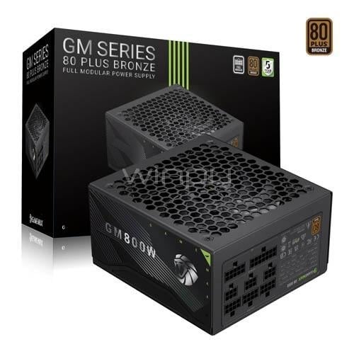 Fuente de Poder GameMax GM Series de 800W (Certificada 80+ Bronze, Modular, ATX)