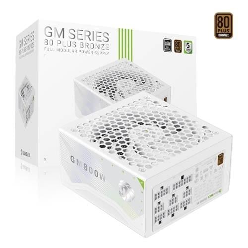 Fuente de Poder GameMax GM Series de 800W (Certificada 80+ Bronze, Modular, ATX, White)