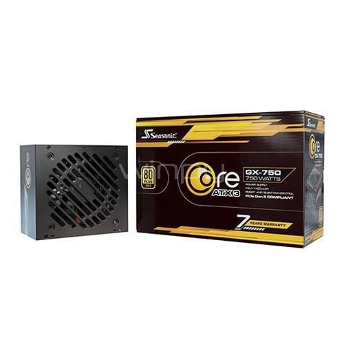 Fuente de Poder Seasonic Core GX-750 de 750W (Certificada 80+ Gold, ATX)