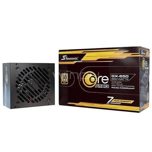 Fuente de Poder Seasonic Core GX-850 de 850W (Certificada 80+ Gold, ATX)